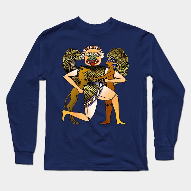 Gorgon, Chrysaor & Pegasus Long Sleeve T-Shirt by Mosaicblues